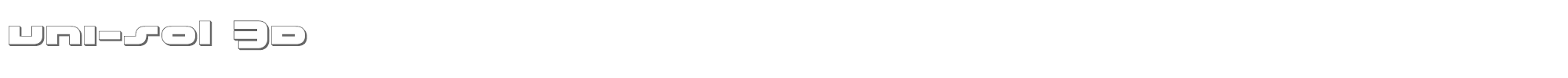 Uni-Sol unisol3d.ttf font preview