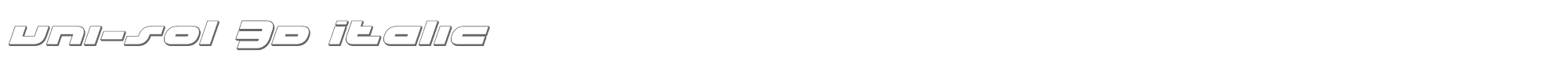 Uni-Sol unisol3dital.ttf font preview
