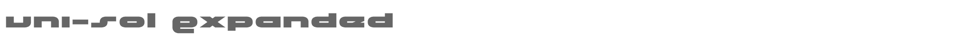 Uni-Sol unisolexpand.ttf font preview