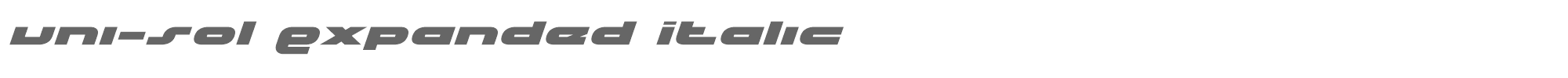 Uni-Sol unisolexpandital.ttf font preview