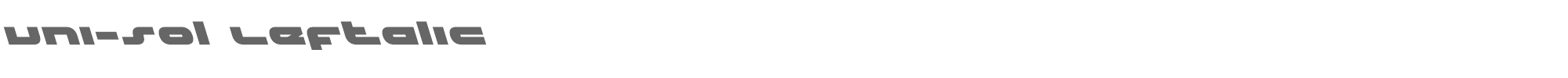 Uni-Sol unisolleft.ttf font preview
