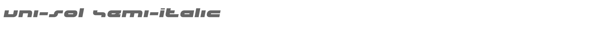 Uni-Sol unisolsemital.ttf font preview