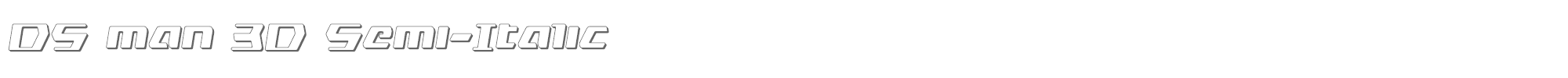 DS Man dsman3dsemital.ttf font preview