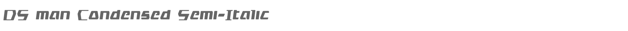 DS Man dsmancondsemital.ttf font preview