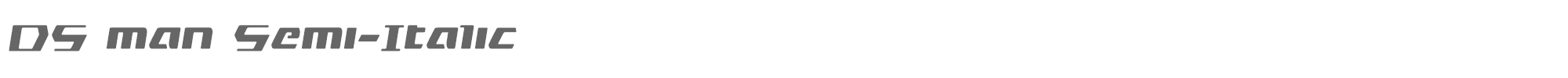 DS Man dsmansemital.ttf font preview