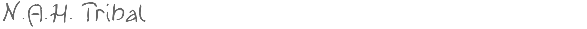Sample characters Tribal Font