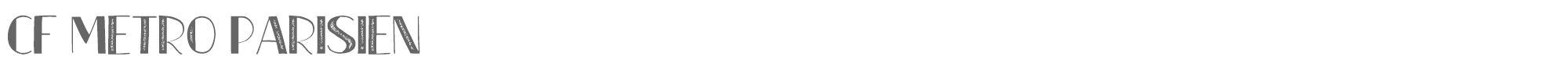 Sample characters CF Metro Parisien Font