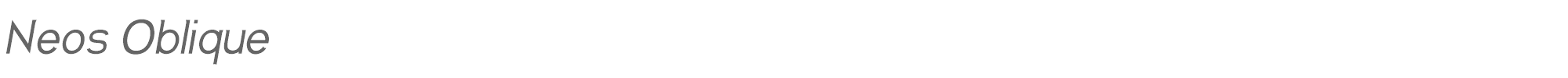 Neos Neos-Oblique.ttf font preview