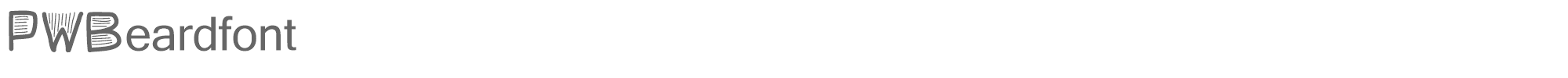 Sample characters PW Beardfont Font