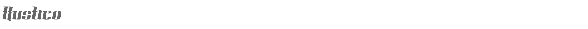 Sample characters Rustico Font