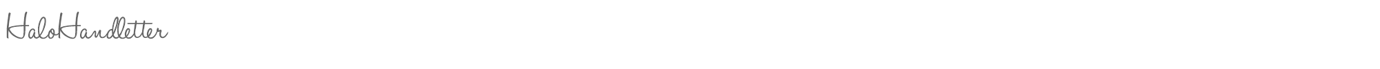 Sample characters Halo Handletter Font