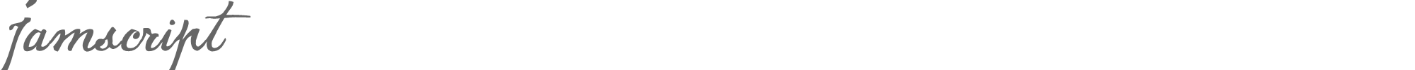 Sample characters Jamscript Font