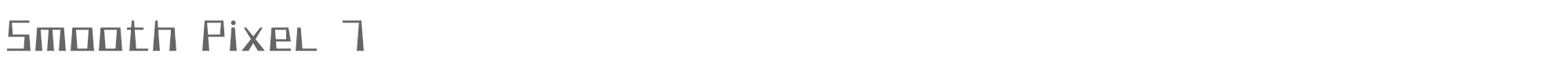 Sample characters Smooth Pixel 7 Font