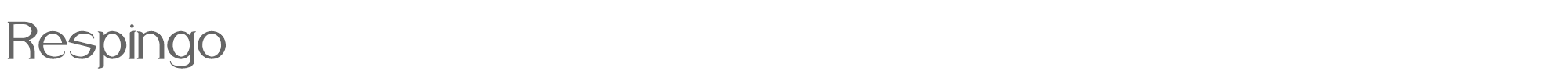 Sample characters Respingo Font