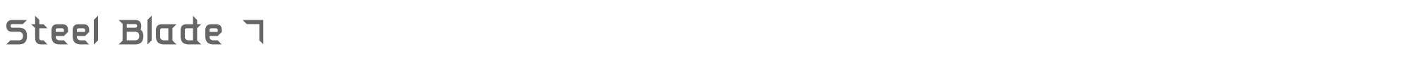 Sample characters Steel Blade 7 Font