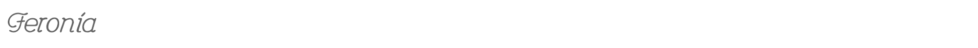 Sample characters Feronia Font