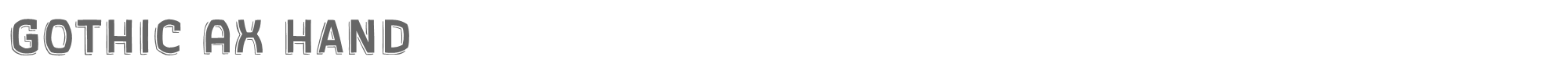 Sample characters Gothic AX Hand Font