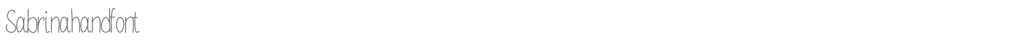 Sample characters Sabrina Hand Font