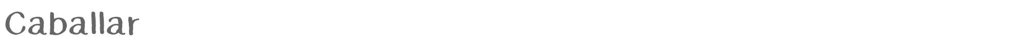 Sample characters Caballar Font