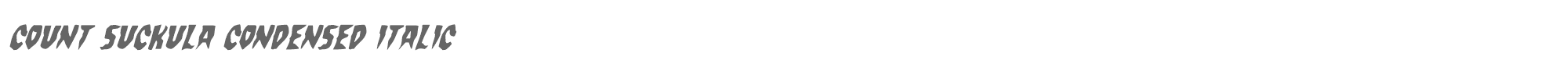 Count Suckula countsuckulacondital.ttf font preview