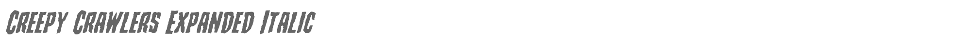 Creepy Crawlers creepycrawlersexpandital.ttf font preview
