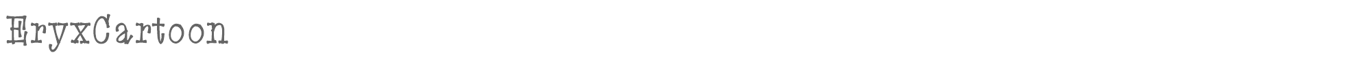 Eryx Cartoon EryxCartoon.ttf font preview