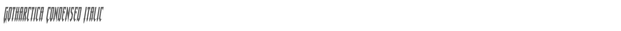 Gotharctica gotharcticacondital.ttf font preview