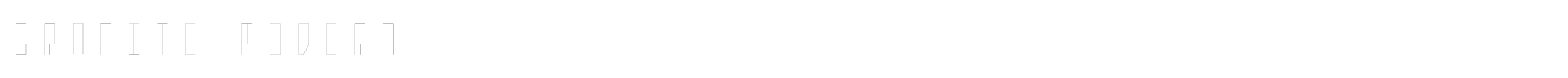 Sample characters Granite Modern Font