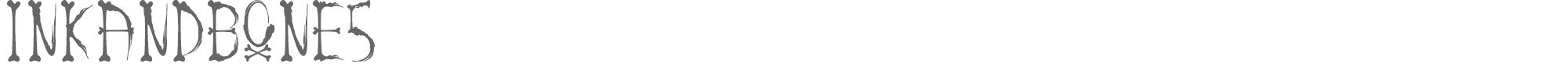 Sample characters Ink And Bones Font