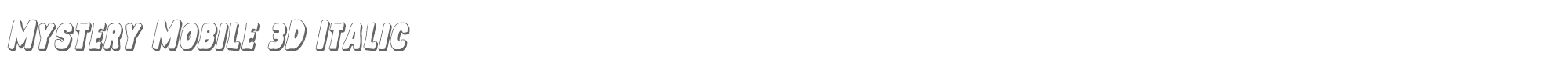 Mystery Mobile mysterymobile3dital.ttf font preview