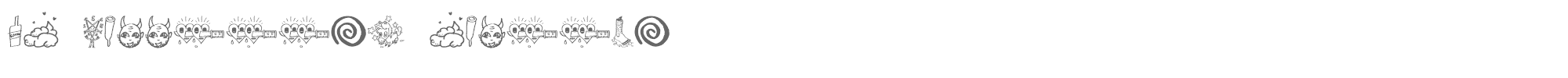 Sample characters WC Slaasssch Font