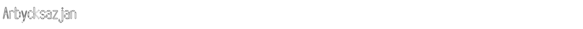 Sample characters Arbycksazjan Font