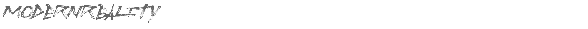 Sample characters Modern Reality Font