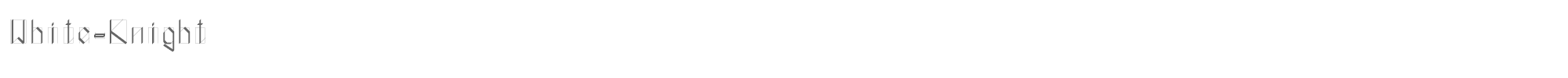 Sample characters White Knight Font