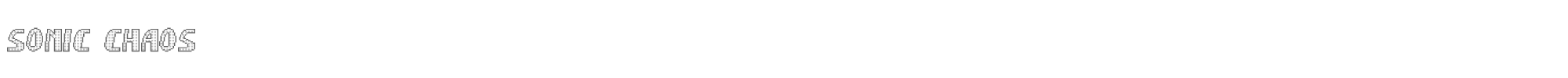 Sample characters Sonic Chaos Font
