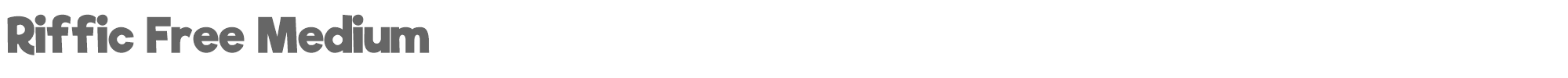 Sample characters Riffic Font