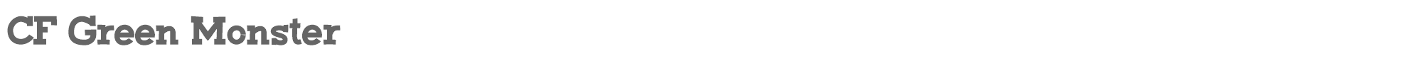 CF Green Monster CFGreenMonster-Regular.ttf font preview