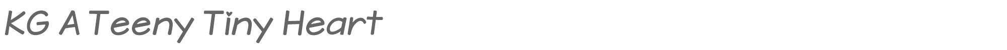 KG A Teeny Tiny Font KGATeenyTinyHeart.ttf font preview