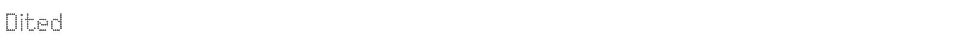 Sample characters Dited Font