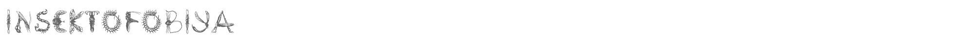 Sample characters Insektofobiya Font