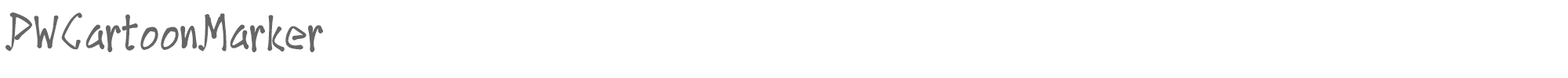 Sample characters PW Cartoon Marker Font