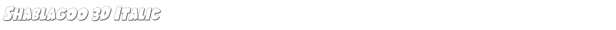 Shablagoo shablagoo3dital.ttf font preview