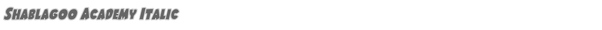 Shablagoo shablagooacadital.ttf font preview