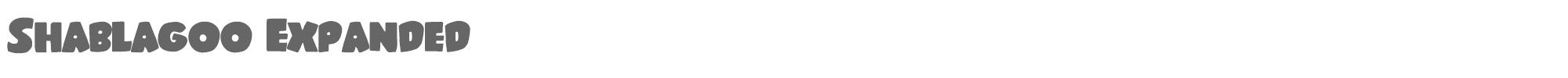 Shablagoo shablagooexpand.ttf font preview