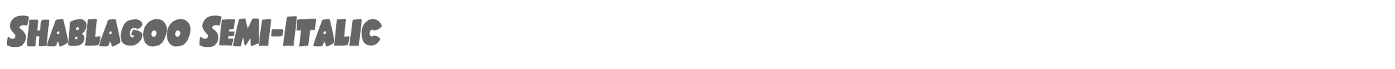 Shablagoo shablagoosemital.ttf font preview