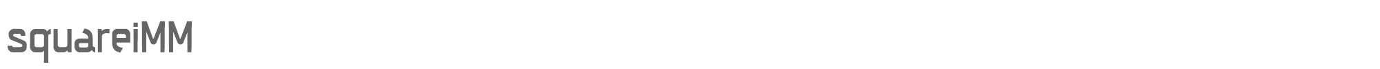Sample characters Square iMM Font