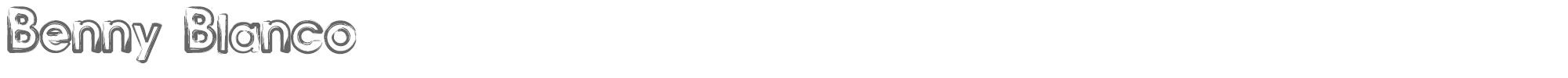 Sample characters Benny Blanco Font