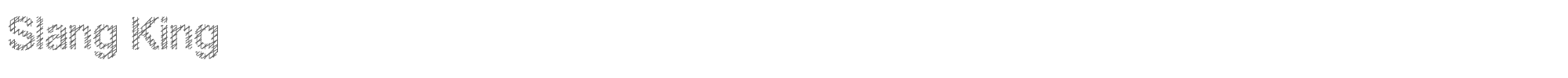 Sample characters Slang King Font