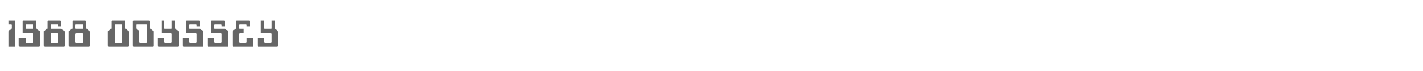 Sample characters 1968 Odyssey Font