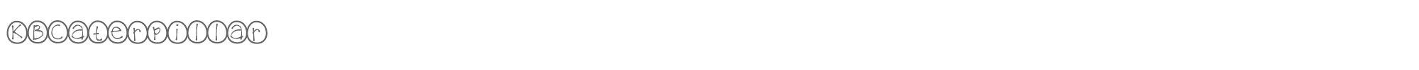 Sample characters KB Caterpillar Font